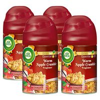 Air Wick Freshmatic Automatic Spray with Refill Air Freshener, Warm Apple Crumble, 4 Count