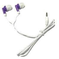 TFD Supplies Wholesale Bulk Earbuds Headphones 50 Pack for iPhone, Android, MP3 Player - Purple