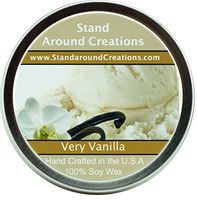 Premium 100% All Natural Soy Wax Aromatherapy Candle - 6 oz Tin Very Vanilla: Intense vanilla aroma, subtle touch of cream, and exceptional performance.
