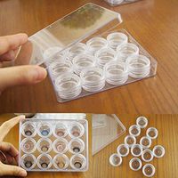 12 grids Contact Lens Box Holder Portable Small Lovely Clear Eyewear Bag Container