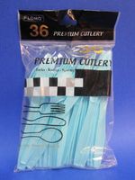 Flomo PF307 Pastel Blue Premium Cutlery44; Case of 36