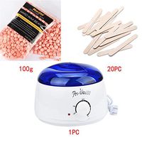 USHOT 110V Spa Hair Removal Hot Wax Warmer Heater Machine Pot Depilatory Paraffin Hair Removal Bean Set (D)