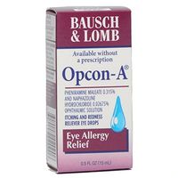 B&L Allergy Eye Drops Size .5z Opcon-A Allergy Relief Eye Drops
