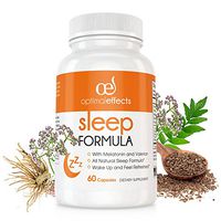 Natural Sleep Pills by Optimal Effects|Natural Sleeping Aids with Melatonin| Advanced Sleeping Aids for Adults - Non Habit Forming Sleeping Pills. 60 Sleeping Capsules.