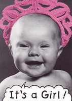 New Baby Girl Announcement Cards - 48 Count