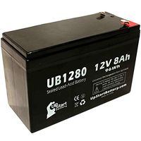 HP (Hewlett Packard) M1700A ECG PAGEWRITER Battery - Replacement UB1280 Universal Sealed Lead Acid Battery (12V, 8Ah, 8000mAh, F1 Terminal, AGM, SLA) - Includes Two F1 to F2 Terminal Adapters