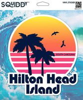Squiddy Hilton Head Island South Carolina - Vinyl Sticker Decal for Phone, Laptop, Water Bottle (3" high)