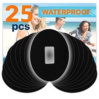 Fixic Patches for G4 G5 - Waterproof Adhesive - Oval - Pre Cut - Best Fixation for G4 G5 - Pack of 25 (Black)
