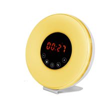 CGRTEUNIE Congerate Upgrade Version Wake Up Light Alarm Clock Colorful Sunrise Simulation Night Light Atmosphere Lamp FM Radio Nature Sounds with Touch Control