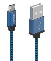 Premier Energizer Android Charger Micro USB Cable 6ft Fast Charging USB 2.0 Syncing Cord Nylon Braided Metal Tip, Blue 6 Feet