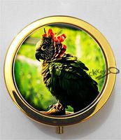 BlackKey Parrot Bird 3-Compartment Decorative Pocket Gift Box Case Organizer for Pill, Color 2 -2318