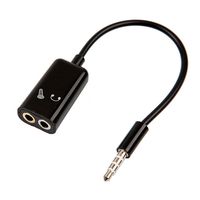 ANRANK AK35218HM 3.5mm 1/8" Stereo Splitter Audio Male to Earphone Headset + Microphone Adapter for PC iPhone iPad