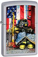 American Heroism Firefighter's Tools Paul Walsh Chrome Zippo Lighter
