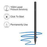Surface Pen Compatible with Surface Pro/Pro 4/Go/Studio/Laptop/Book 2 Stylus Pen with 1024 Levels of Pressure Sensitivity No Need to Pair Magnet Attached Type Charging Permanently use(Black)