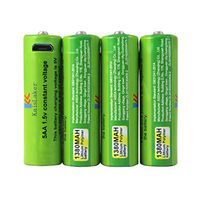 AA Rechargeable Batteries,USB Rechargeable Batteries,Long-Life Li-on AA Battery with Micro USB Charging Cable,1.5h Quick-Charger,AA High-Capacity,3000 Cycles Kaislaker 1.5V 1380MA