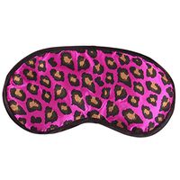 Yunchuang Leopard Sleeping Eye Mask Blindfold Eye Patch Sleep Aid Satin Goggles (purple)