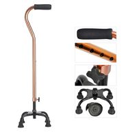 DXZA Four-Legged Walking Stick, Retractable Aluminum Four-Legged Cane for Men and Women