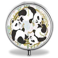 IMLONE Pill Organizer- Sliver Weekly Pill Boxes with 3 Components and Mirror for Travelling and Daily Needs,Compartments to Hold Vitamins, Cod Liver Oil, Supplements and Medication