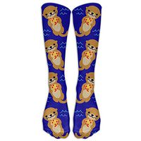 EKSOCKS Cute Otter Lov Pizza Creative stockings Socks Athletic Crew Socks