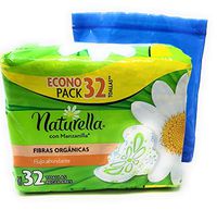 Naturella con Manzanilla Toallas, 32 Count and Tesadorz Resealable Bags