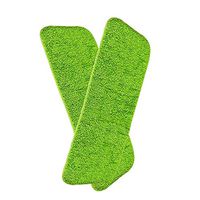 Microfiber Spray Mop Replacement Heads, Replacement Mop Pads for Wet Dry, Suitable for Kitchen Grease Cleaning, Reusable Washable (Green, 2 Pack)