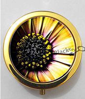 BlackKey Daisy Flower & Ladybug & Butterfly Pattern 3-Compartment Decorative Pocket Gift Box Case Organizer for Pill, Color 2 -491