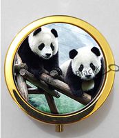 BlackKey Panda Animal 3-Compartment Decorative Pocket Gift Box Case Organizer for Pill, Color 2 -371