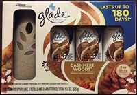 Glade Automotic Spray Unit and 3 Refills Cashmere Woods