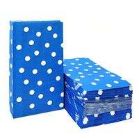 Polka Dot Paper Bags Blue Lunch Bags for Party Favors Supplies by ADIDO EVA (5.1 x 3.1 x 9.4 in Royal Blue 50 PCS)