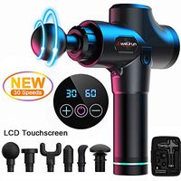 Massage Gun,Handheld Muscle Massager 30 Speeds Deep Tissue Percussion Vibration Fascia for Tension Relief with LCD Touch Screen [Upgrade Version]