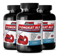 Testosterone Booster Healthy Body - TONGKAT ALI Premium Complex - Muira puama Organic - 3 Bottle (180 Tablets)