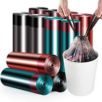 Thickened household hand-held disposable wholesale plastic bag drawstring automatic reefer large 20 roll seal (Color Mixing, 4550cm)