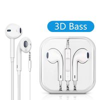 Themart Headphones/Earphones/Earbuds, 3.5mm aux Wired Headphones Noise Isolating Earphones Built-in Microphone & Volume Control Compatible iPhone iPod iPad Samsung/Android / MP3 MP4