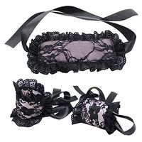 Trenton Sexy Lace Blindfold Eye Mask Role Play Handcuff Fancy Costume for Womens