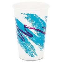 SOLO RW16J Jazz Waxed Paper Cold Cups, 16oz, Tide Design, 1000/Carton