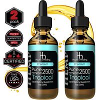 House of Healing Hemp Oil for Pain & Anxiety Relief - (2 Pack) 2500mg - 5000mg Total - Hemp Oil Drops - May Help with Pain, Sleep, Mood, Stress + More! - Hemp Extract - Rich in Omega 3,6,9