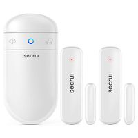 Door Chime with 2 Sensors, 500ft Operating Range 52 Chime Adjustable Volume with Mute Mode LED Indicators 1 Plug-in Receiver 2 Magnetic Sensor for Home Office - Model M508+D017x2