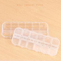 Coohole 12 Grids Jewelry Makeup Tool Box Beads Pills Organizer Nail Art Tip Storage Box Case (Clear)