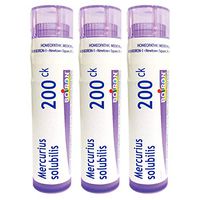 Boiron Mercurius Solubilis 200ck, Homeopathic Medicine for Sore Throat, 3 Count