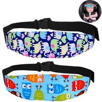 Accmor 2 Pcs Baby Carseat Head Support, Car Seat Head Band Strap Headrest, Stroller Car Seat Sleeping Head Support for Toddler Child Children Kids Infant（Blue）