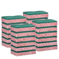 Elite Selection Rectangle Scrub Sponges – Non-Scratch Kitchen Sponges – Heavy Duty Cellulose Scrubbing Sponges for Kitchens, Bathrooms, Housework, and More - [Pink] - 24 Pack