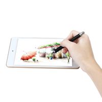 Elaco Stylus Pen, 2in1 Precision Thin Capacitive Screen Stylus Pen Compatible with iPhone for iPad Phone Tab (Black)