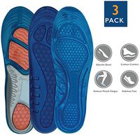 Dr. Zen Adjustable Orthotic Massaging Gel Insoles for Men and Women with Footbed and Heel Support