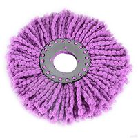 angel3292 360 Rotating Head Durable Magic Microfiber Spinning Floor Cloth Mop Head (Purple)