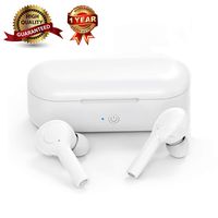 Earbuds Bluetooth Wireless Headphones,True Headsets Bass Stereo Sound In-Ear Earphones w/Mic,Mini Sport Noise Cancelling Earpiece With Charging Case,Compatible Android Other Smart Phones-White 5.0 TWS