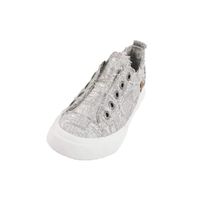 Shusuen Women's Classic Slip-On Comfort Fashion Sneaker Canvas Lightweight Comfy Loafers Gray