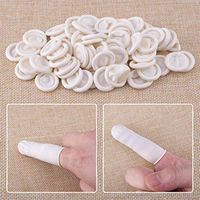 SHINEAB STORE 100pcs Latex Finger Cot Rubber Gloves Nail Emulsion Cots Small Anti-static Fingertips Cover