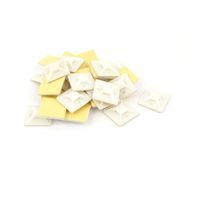 uxcell Plastic Self Adhesive Cable Tie Mount Base 30mmx30mmx7mm 30Pcs White