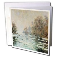 Breakup of the Ice Near Vetheuil, 1880 by Claude Monet - Greeting Cards, 6 x 6 inches, set of 12 (gc_175474_2)