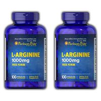 Puritan's Pride L-Arginine 1000 mg 100 Capsules - Pack of 2